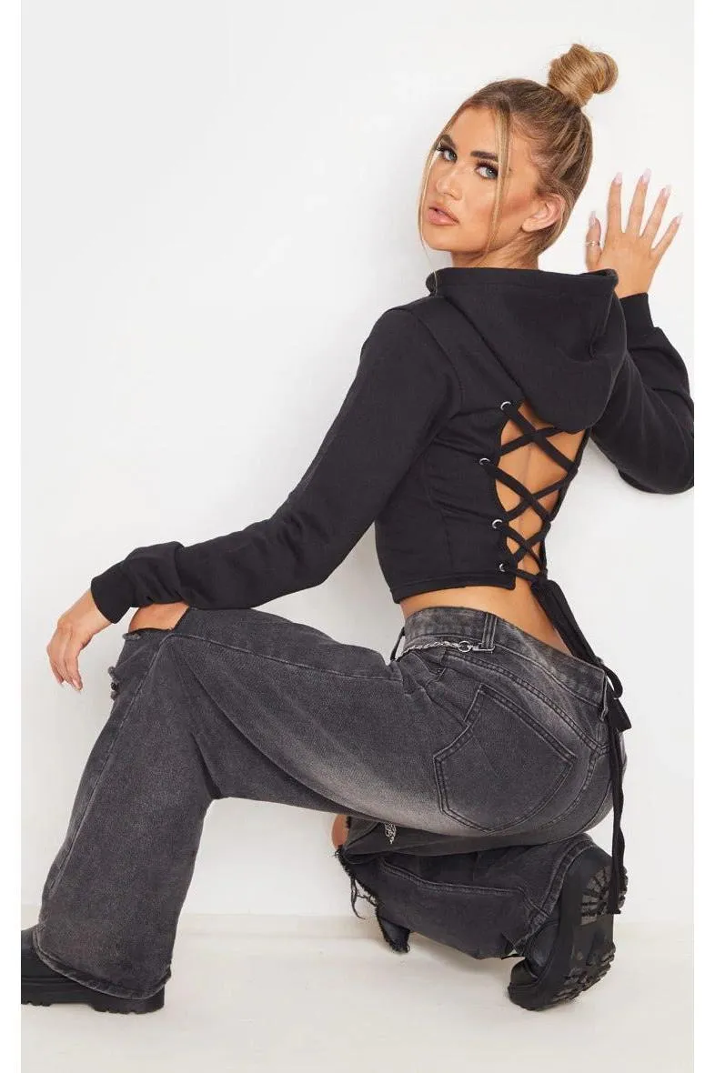 Backless Short Hoodie