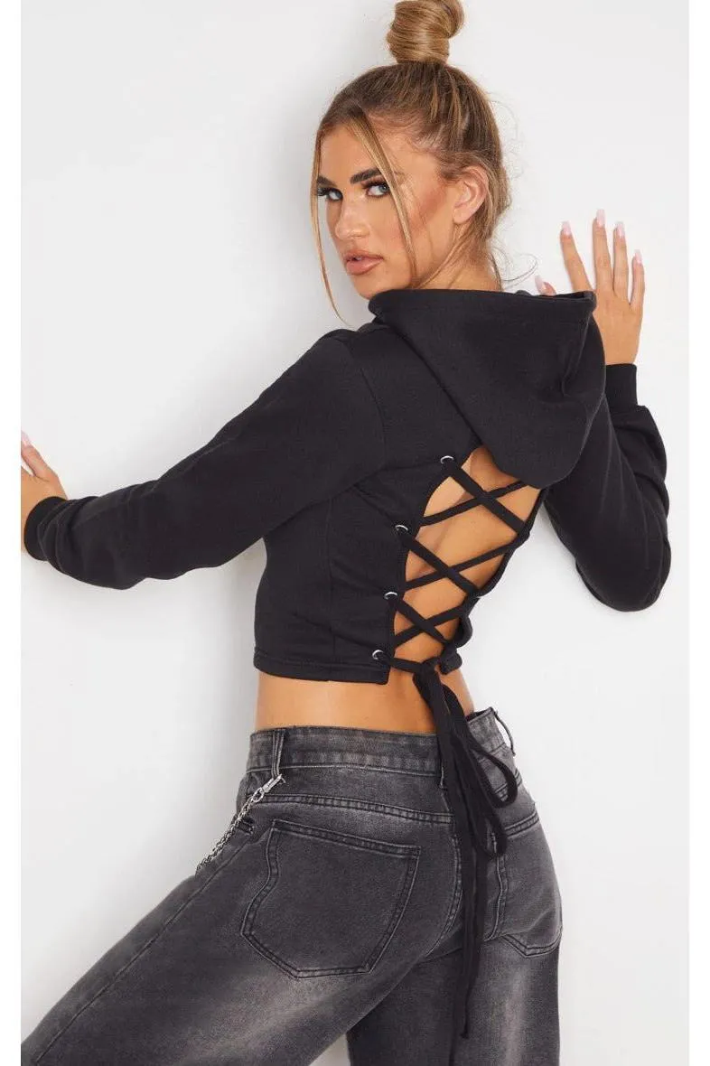 Backless Short Hoodie