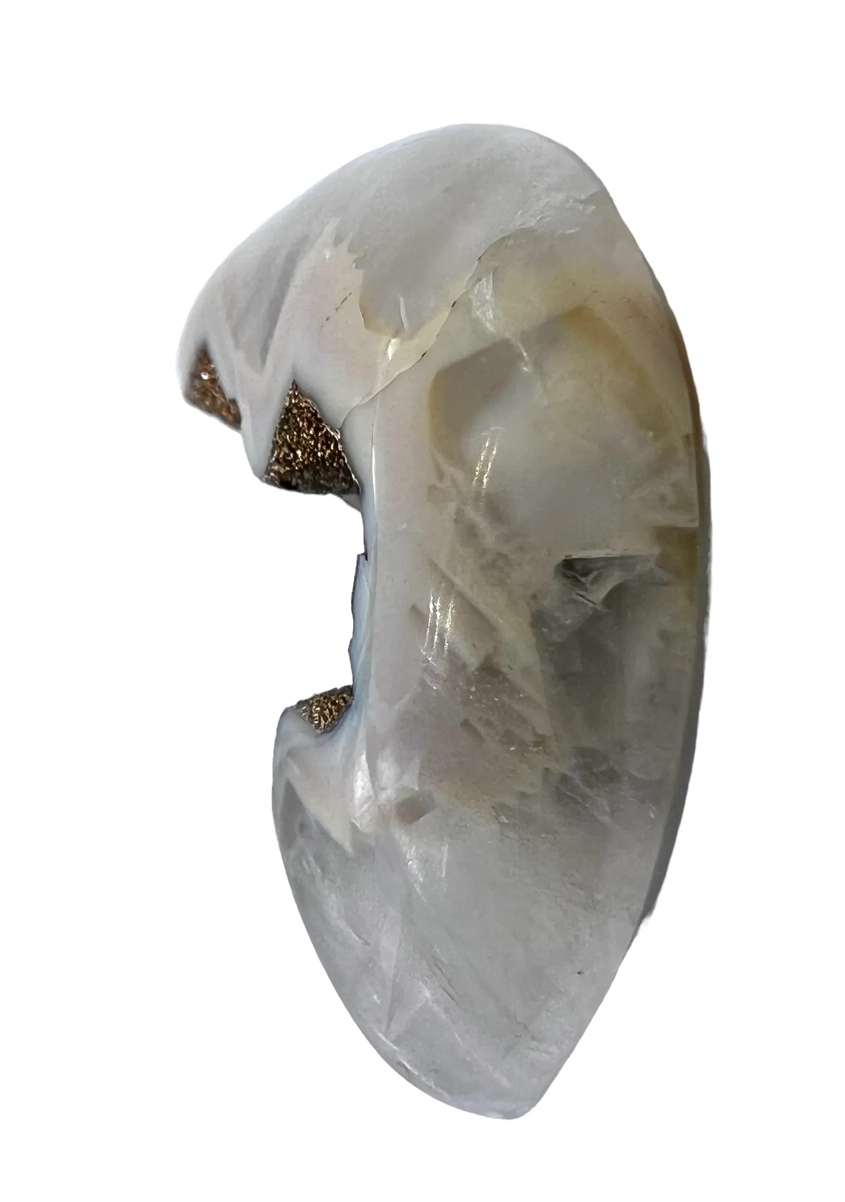 Beautiful Natural Druzy with Titanium Designer Cabochon From Brazil 50x31mm