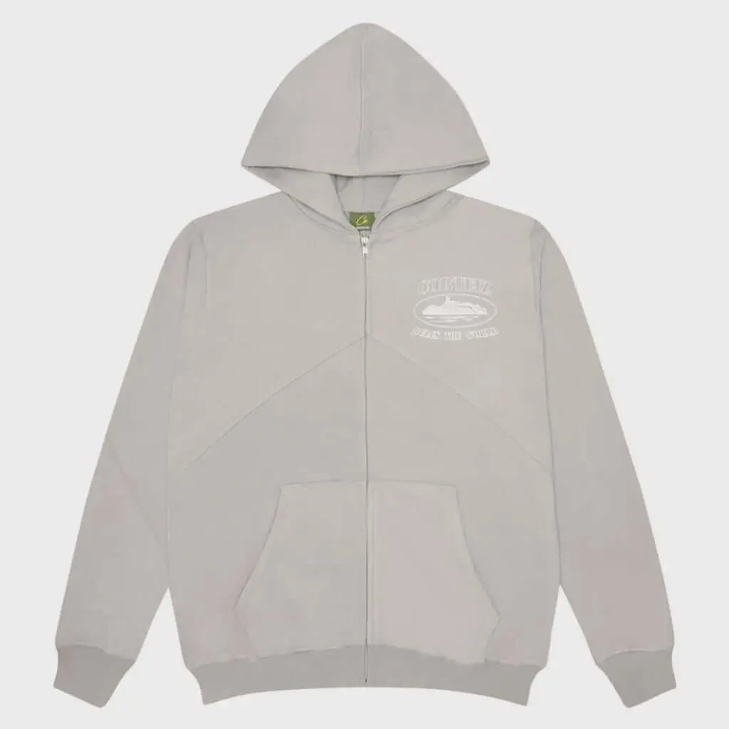 CORTEIZ SUPERIOR V2 ZIP UP HOODIE - Stone Grey
