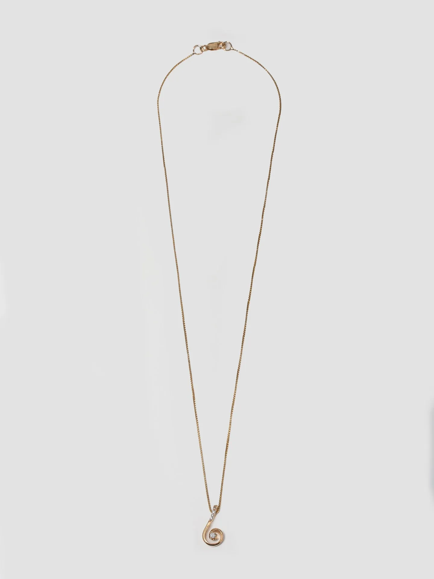 Diamond Squiggle Pendant Necklace - Vintage Capsule