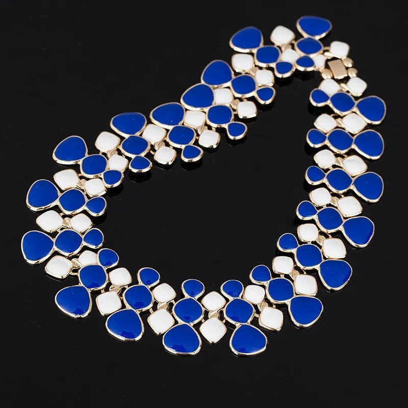 Fashion choker Short Necklace Popular Big Pendant Clavicle Chain 9 color Women's Delicate Banquet Jewelry