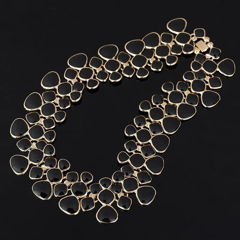 Fashion choker Short Necklace Popular Big Pendant Clavicle Chain 9 color Women's Delicate Banquet Jewelry