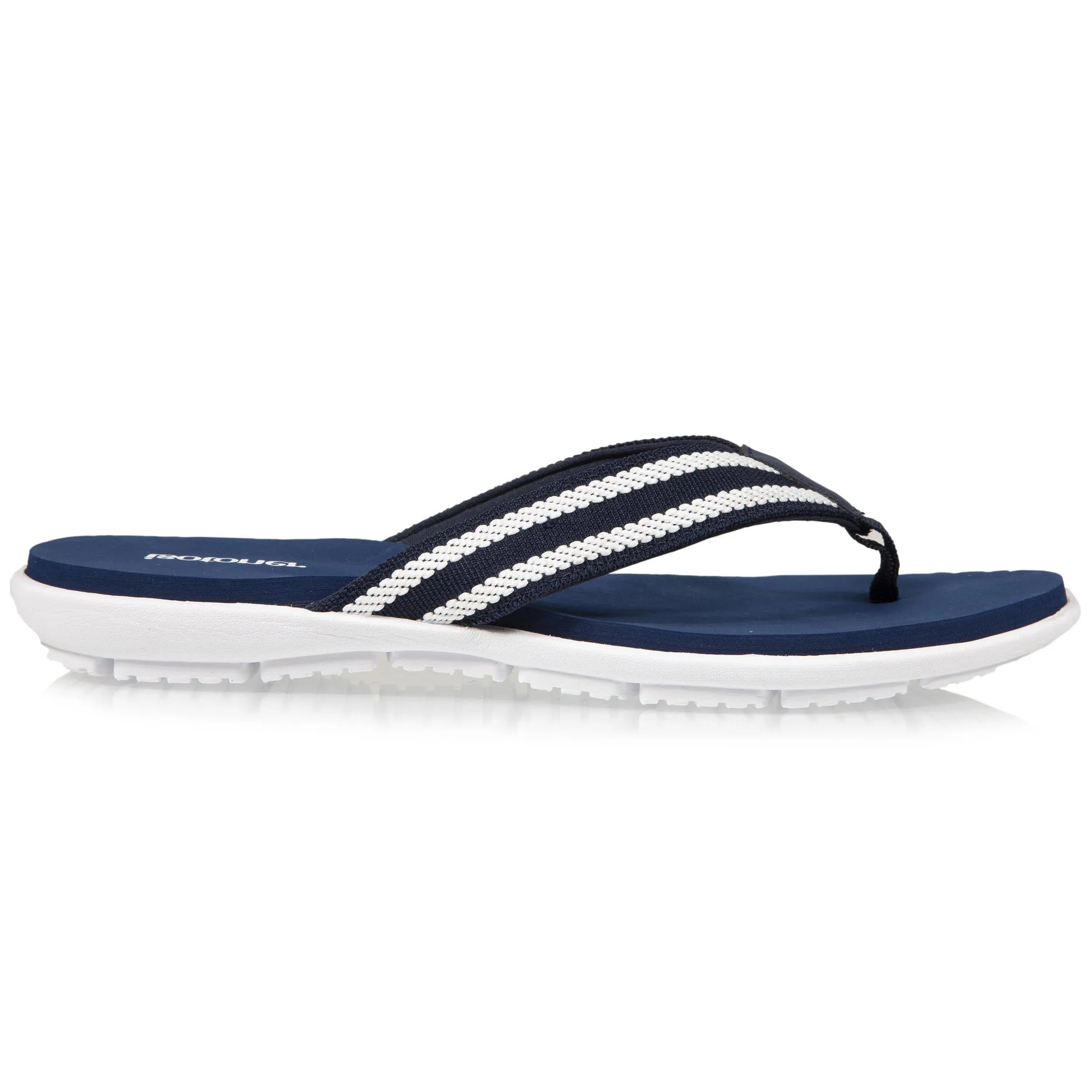 Tongs sport Femme confort tige rayure Marine
