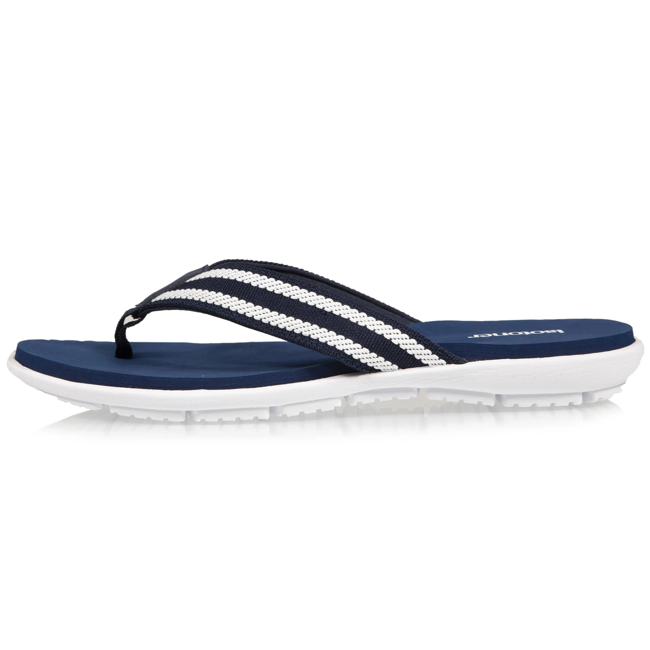 Tongs sport Femme confort tige rayure Marine