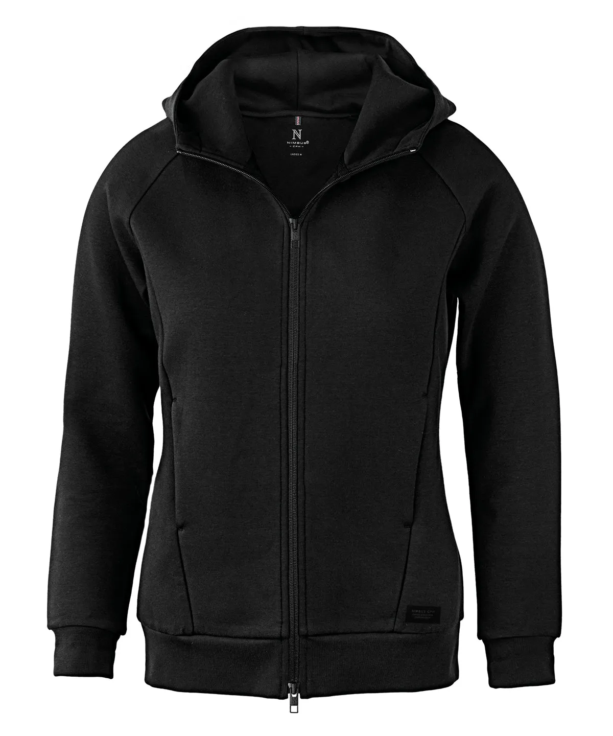 Womens Hampton  premium double-faced hoodie | Black